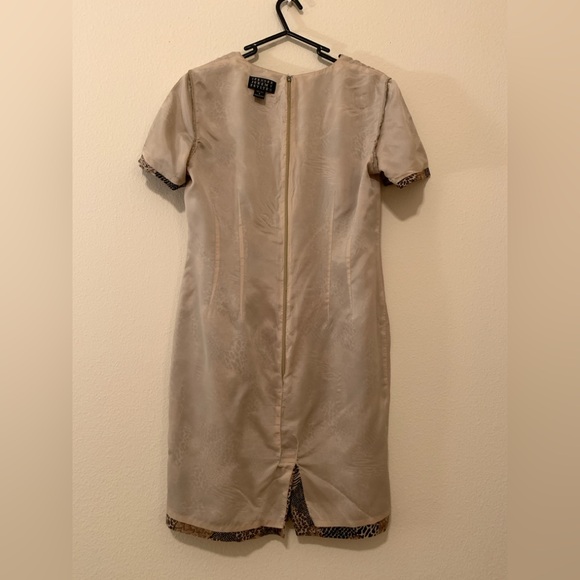 Silk Animal Print Business Casual Dress - Picture 10 of 15